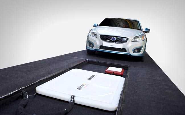 Sistema de carga inalambrica para coches electricos de Volvo