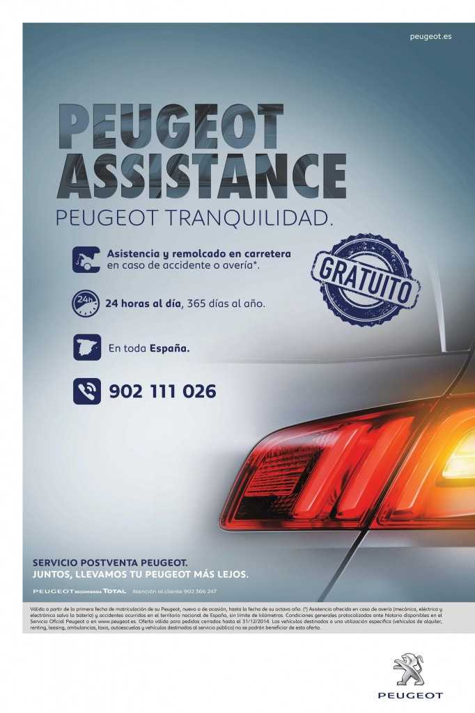 Peugeot lanza su servicio gratuito de asistencia en carrertera