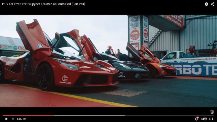 Ferrari LaFerrari, McLaren P1 y Porsche 918 demostrando quien es el mejor